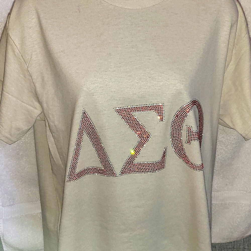 Delta Sigma Theta Custom Rhinestone design T shirts